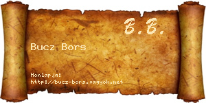 Bucz Bors névjegykártya